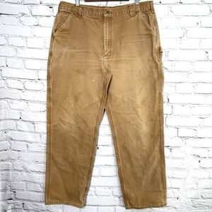 Carhartt Mens Washed Duck Work Pants 38x33 Original Dungaree Fit B11-BRN 2018 *A